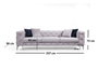 Atelier Del Sofa Como - Sofá de 3 plazas - Gris claro